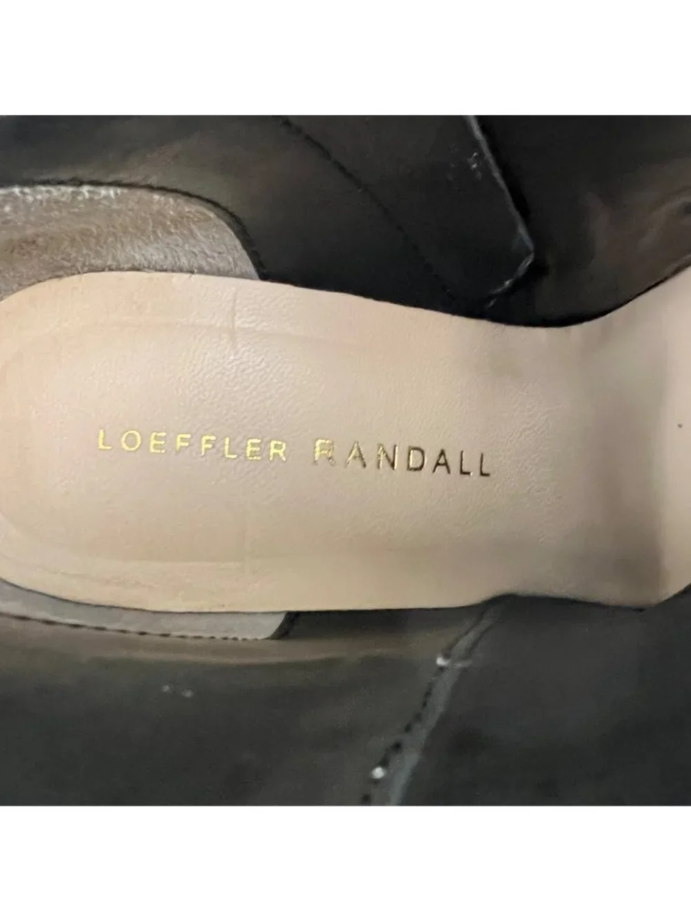 Loeffler Randall Lia Black Ivory Suede Snake Print Block Heel Bootie 6